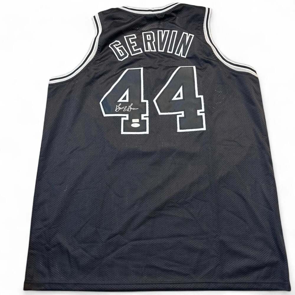 George Gervin Signed San Antonio Spurs Custom Jersey XL